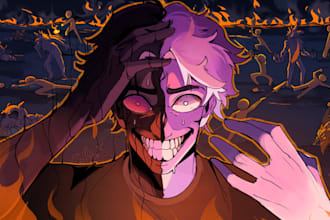 draw custom anime thumbnails for youtube and twitch
