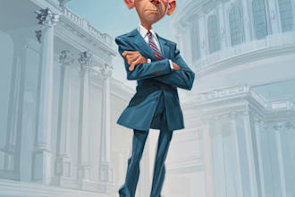 do a political or satirical cartoon
