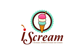design food truck amazing ice cream logo