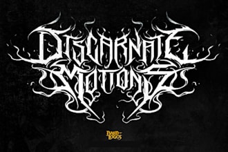 create a fantasy inspired black metal logo