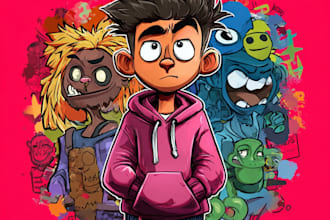 draw cartoon mascot character illustration
