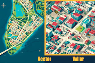 draw vector map in illustrator
