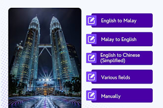 translate english to malay or chinese text