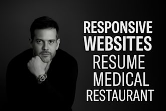 design resume, medical, restaurant or business website