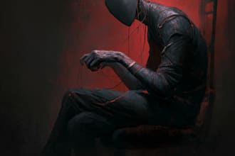 draw dark fantasy art and horror illustration