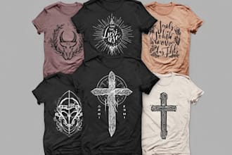 design powerful and inspiring christian t shirt graphics