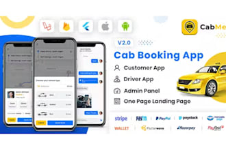 create flutter uber app, eat uber app, restaurant, hotel, taxi cab booking app