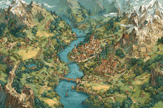 do fantasy map design map maker vector map illustration