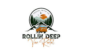 design unique van rental company logo