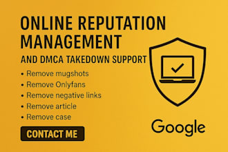 permanently remove mugshots articles false news delete negative links on google