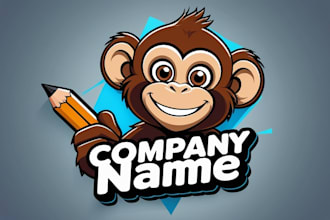 do wonderful monkey mascot logo design with unlimited review