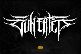 make a haunted black metal logo