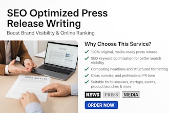 seo optimized press release writing for brand visibility and online reach