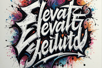 elevate your brand with a stunning calligraphy  graffiti  art