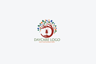 design cute logo for kids, education kids, pets, shop, and children, baby brand