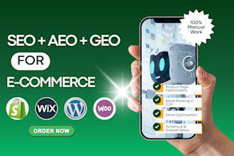optimize your ecommerce store for SEO aeo  GEO to boost visibility
