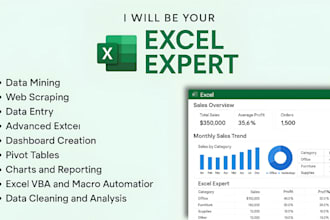 excel expert, cleaning, automate, vba, formulas, dashboard and any tasks
