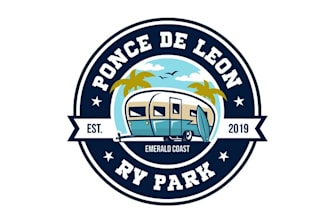 design beautiful logo for rv park near the emerald coast