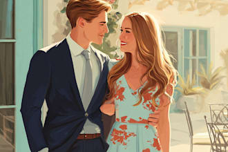 family portrait, couple, and wedding portrait