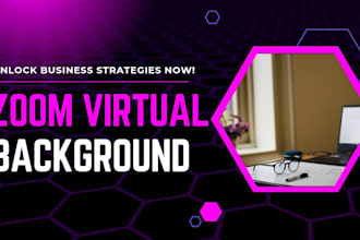 design custom virtual background for zoom or teams