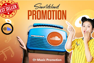 promote soundcloud tracks of  million followers, streamers
