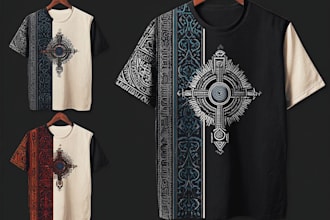 create custom christian t shirt art style