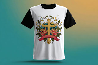 do christian graphic t shirt design or bible verse