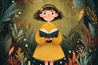 illustrate children book illustration for amazon kindle