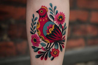 create old school or traditional tattoo style design