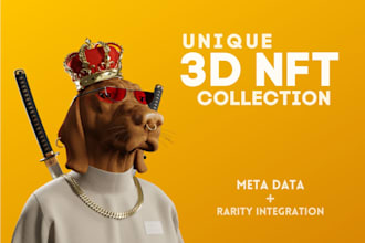 create custom 3d nft art collection and animation