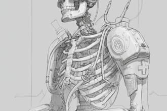 draw professional medical concept sketches