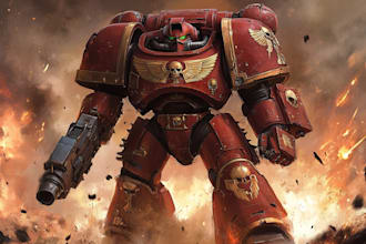 draw detailed warhammer illustration, paint warhammer