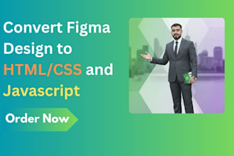 do figma design to static site HTML5, css3, bootstrap and vanila js