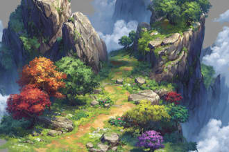 design a fantasy environment landscape