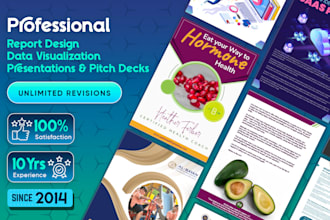 design a professional and modern report or document