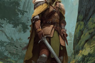 paint your dark fantasy dnd character illustration