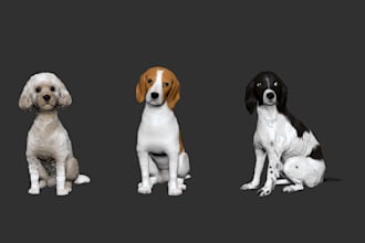 sculpt 3d pet and animal models for 3d printing