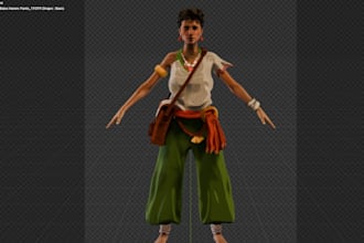 design 3d lowpoly characters and props