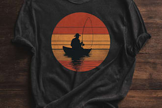 do fishing hunting outdoor vintage design for t shirt