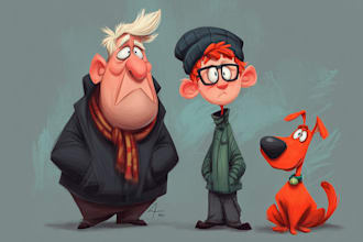 create illustration cartoon character or mascot