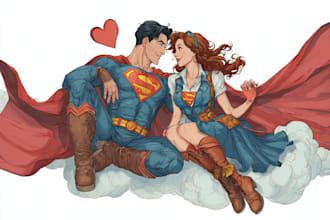 super hero comic or character illustration