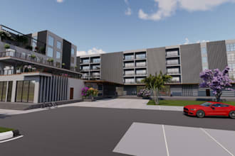 create 3d architectural modeling and realistic rendering