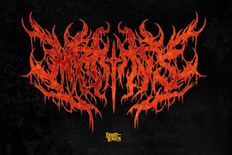 create an epic doom metal band logo