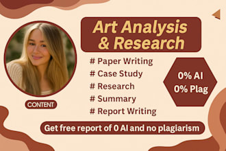 do quality critical art analysis and critiques on visual arts and drawings