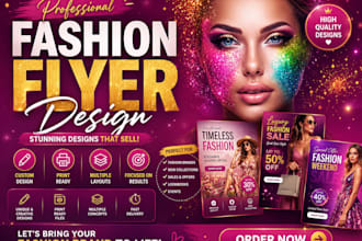 design elegant flyers, leaflets, trifold and double fold