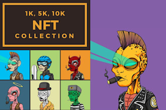 design custom 2d nft art collections with unique traits