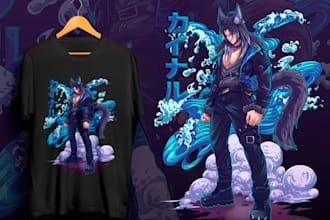 créer anime t shirt design japonais streetwear manga merch graphique custom art