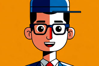 do a face into color vector art portrait and illustration