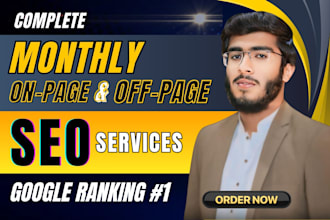 complete monthly website SEO service with authority backlinks for google ranking