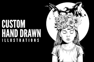 create custom hand drawn illustrations from your ideas